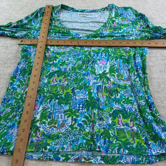 Lilly Pulitzer Women's Medium Long-Sleeved Multicolor Tunic Shirt - Picture 7 of 10